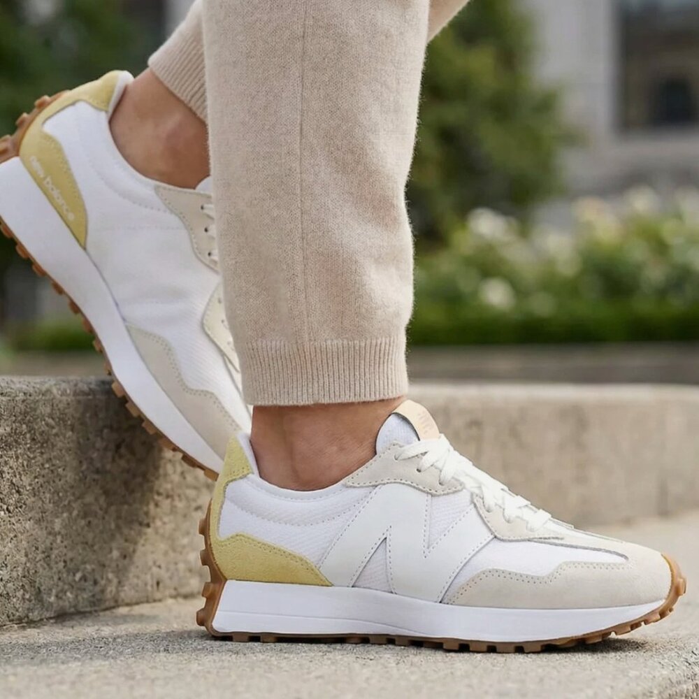 New Balance 327 Casual "2025" Womens Sneakers Shoes White Citrus Yellow size 7